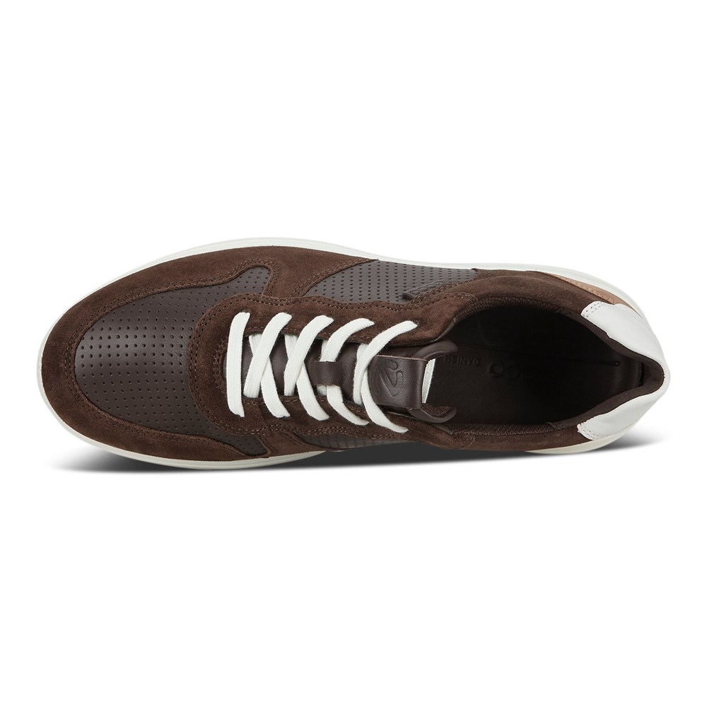 Mens Sneakers - ECCO Soft 7 Runner Perforateds - Brown - 6859LSVGJ